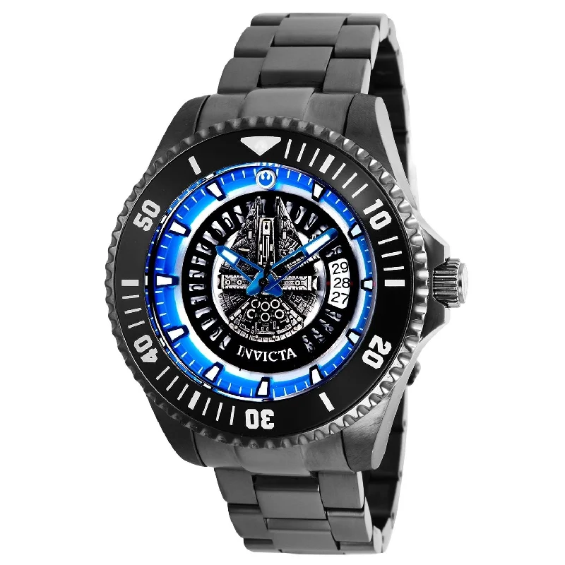 Invicta Men's 26559 Star Wars Millennium Falcon Automatic  Gunmetal Stainless Steel Watch