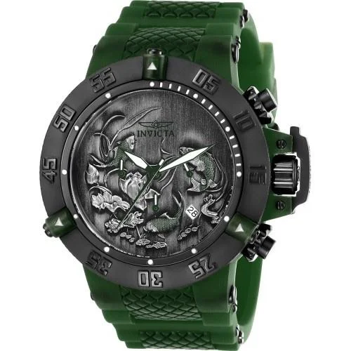 Invicta Men's 26563 Subaqua Anatomic Green Polyurethane and Stainless Steel Watch