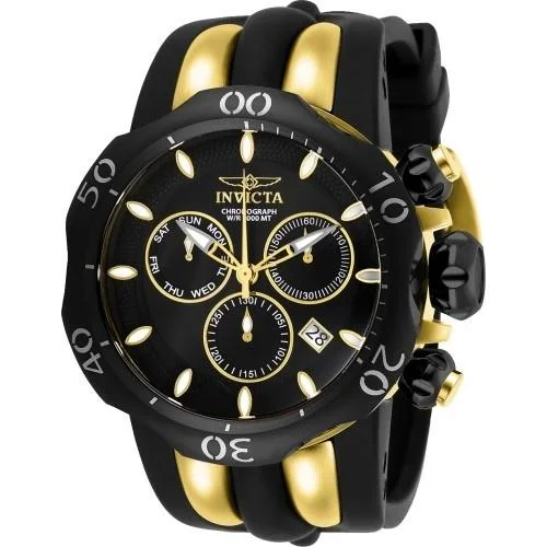 Invicta Men's 26661 Venom Black and Yellow Silicone Watch