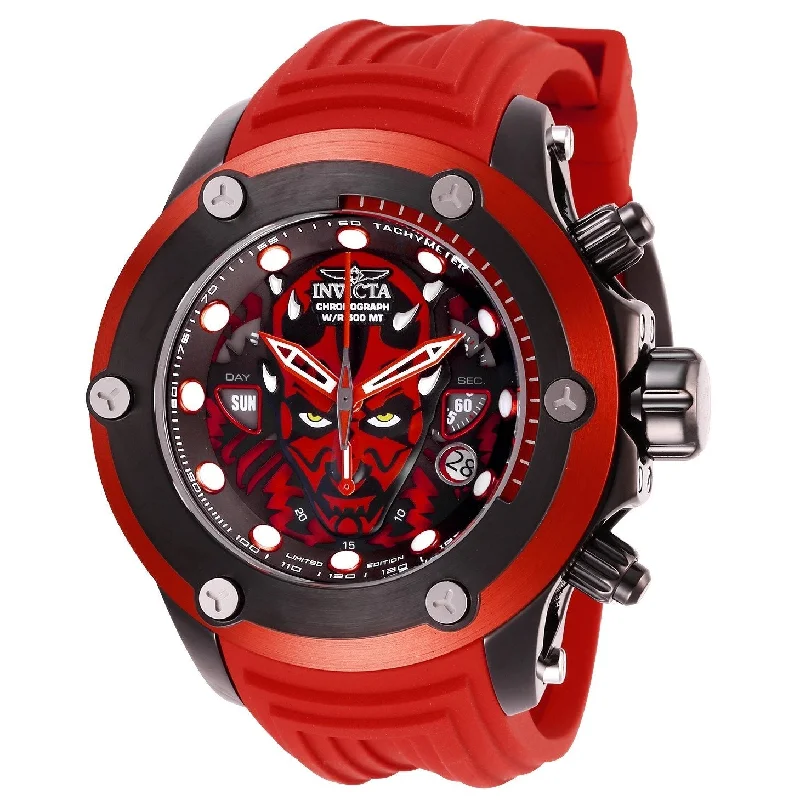 Invicta Men's 26717 Star Wars Darth Maul Red Silicone Watch