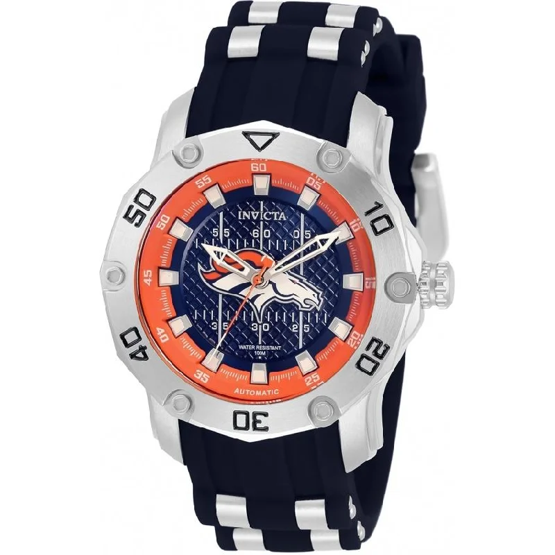 Invicta Women's 32882 NFL Broncos Automatic Blue and Silver Silicone Watch