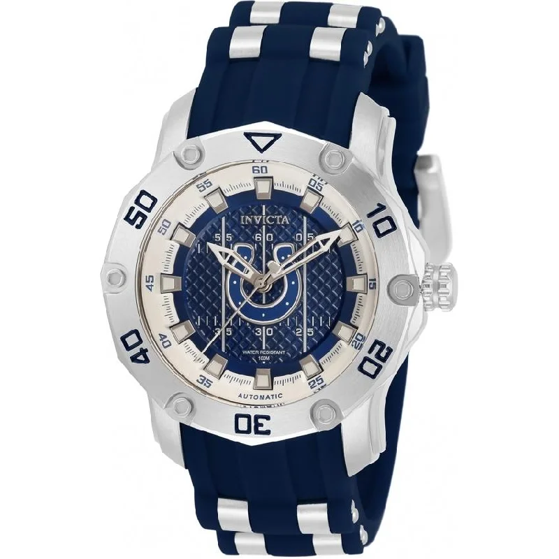 Invicta Women's 32886 NFL Colts Automatic Blue and Silver Silicone Watch