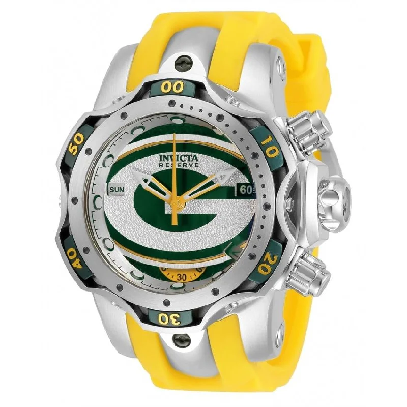 Invicta Women's 33101 NFL Packers Yellow Silicone Watch