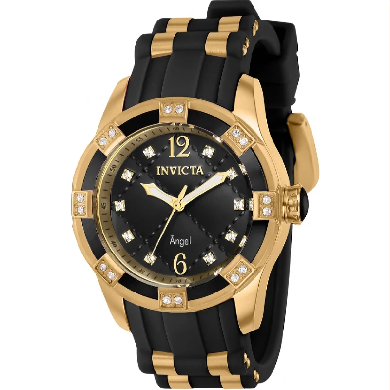 Invicta Women's 36716 Angel Black Silicone Watch