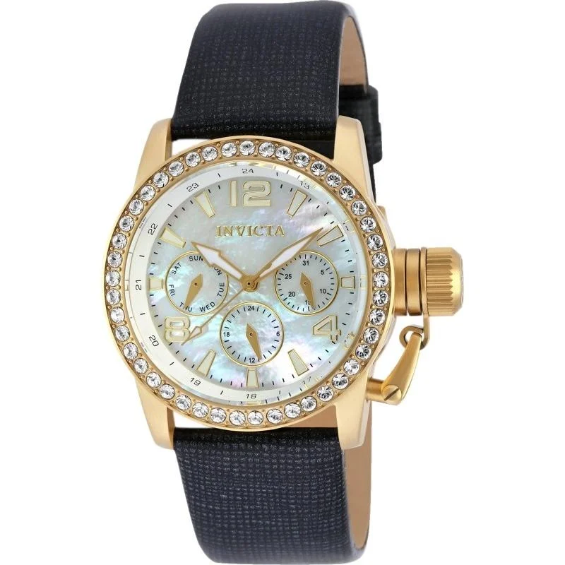 Invicta Women's 90223 Corduba Black Leather Watch