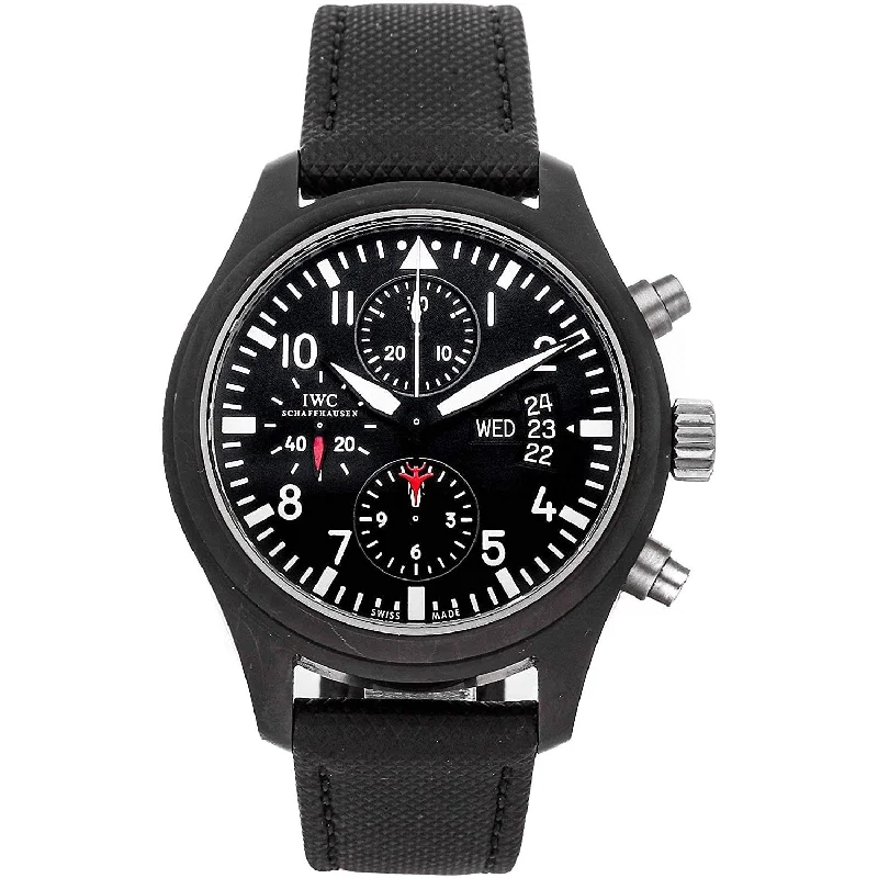 IWC Men's IW378901 Pilot Chronograph Black Nylon Watch