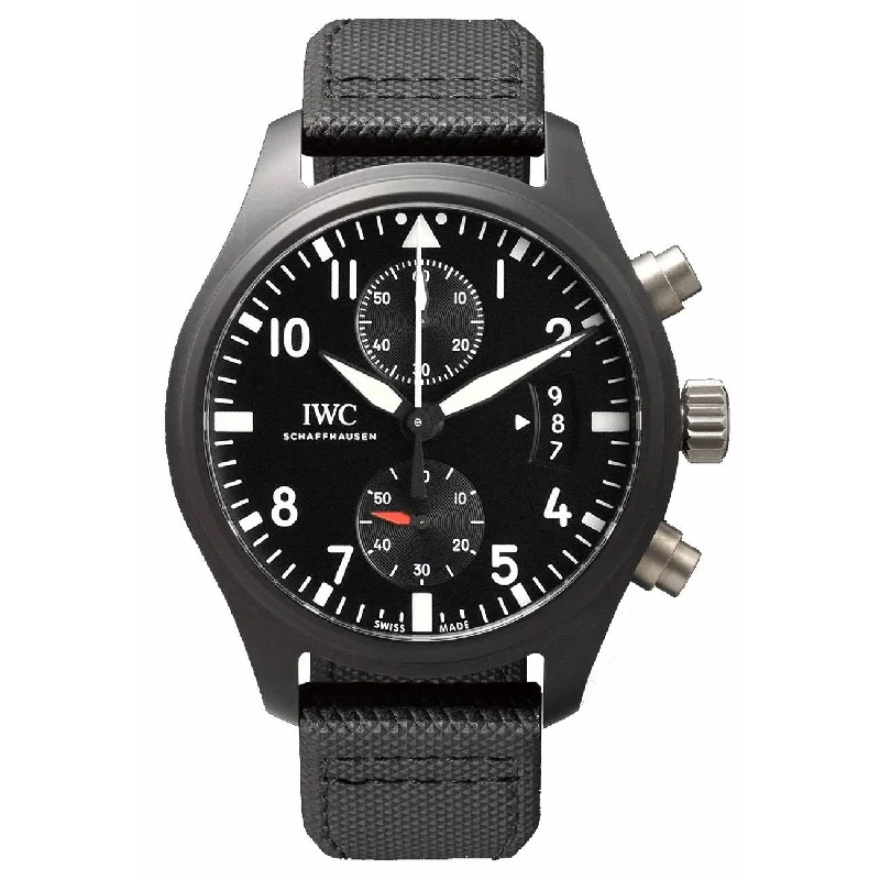 IWC Men's IW388007 Pilot Chronograph Black Fabric Watch