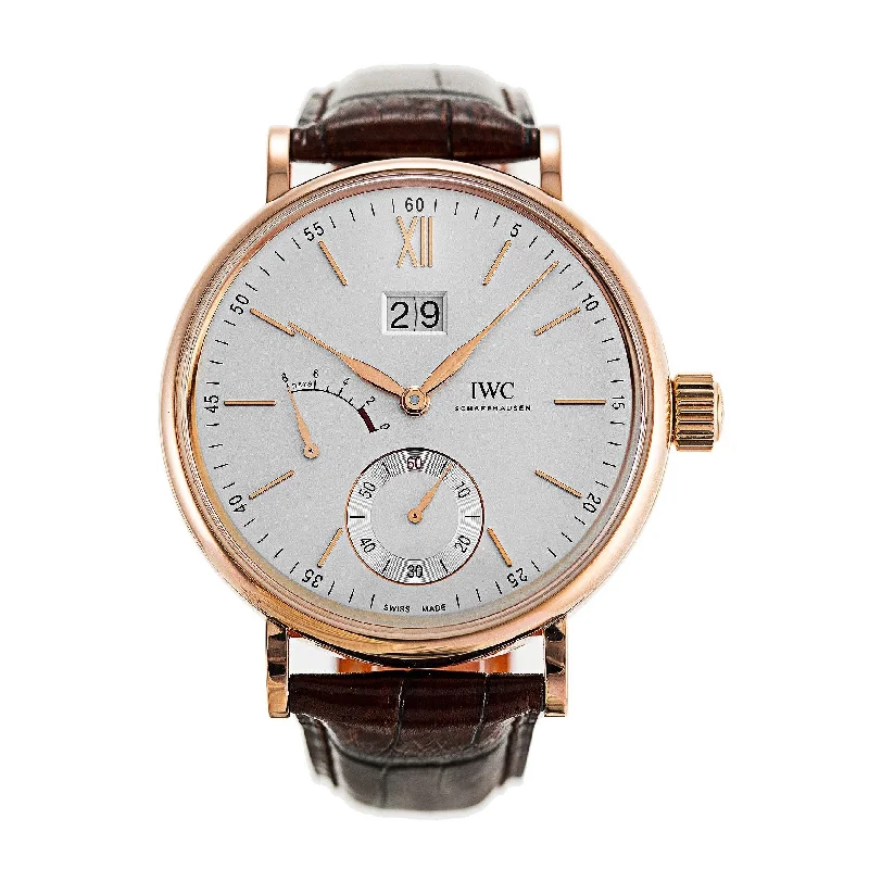 IWC Men's IW516102 Portofino Brown Leather Watch