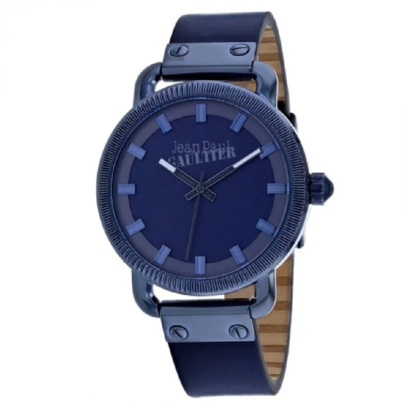 Jean Paul Gaultier Men's 8504408 Index Blue Leather Watch