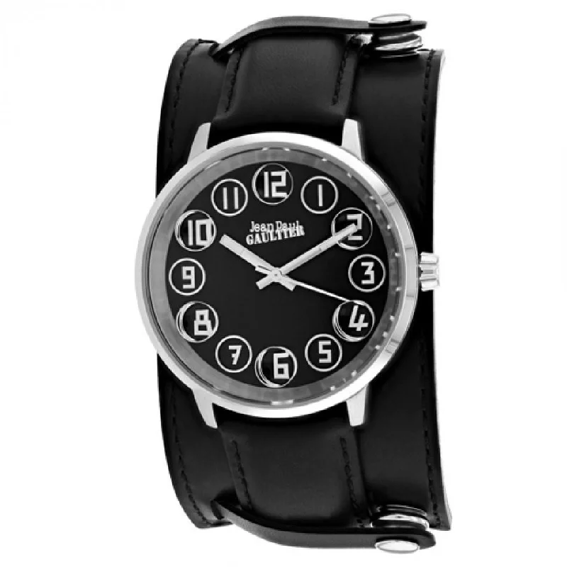 Jean Paul Gaultier Men's 8504701 Decroche Black Leather Watch