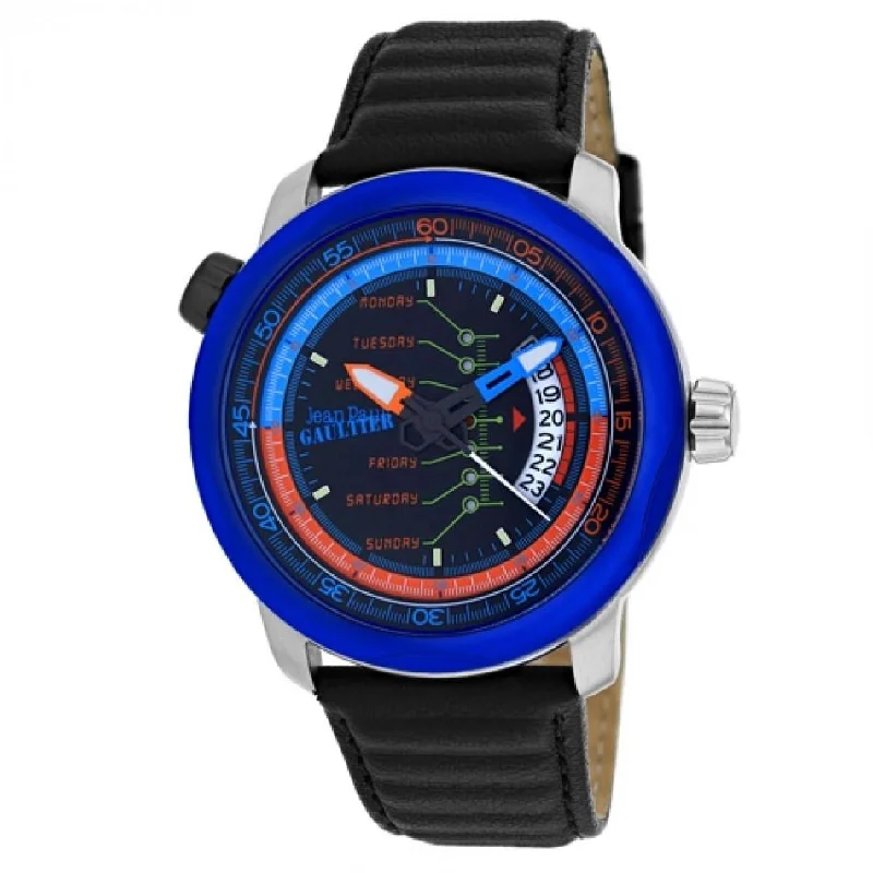 Jean Paul Gaultier Men's 8504901 Cockpit Black Leather Watch