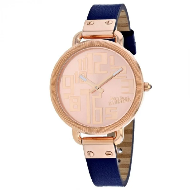 Jean Paul Gaultier Women's 8504306 Index Blue Leather Watch