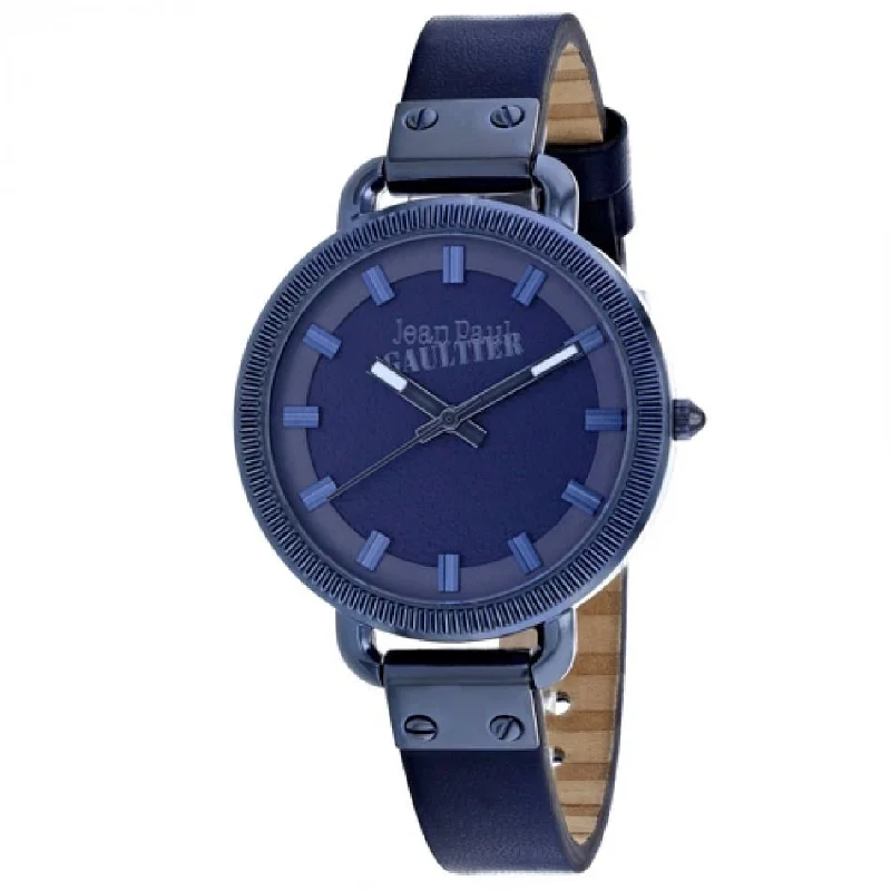 Jean Paul Gaultier Women's 8504313 Index Blue Leather Watch