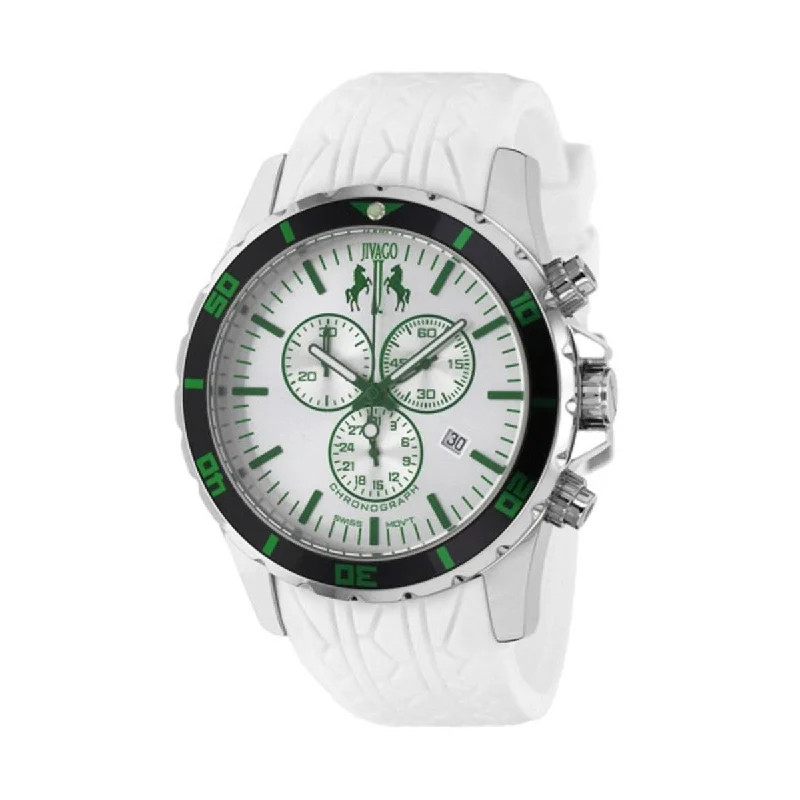 Jivago Men's JV0126 Ultimate Chronograph White Silicone Watch