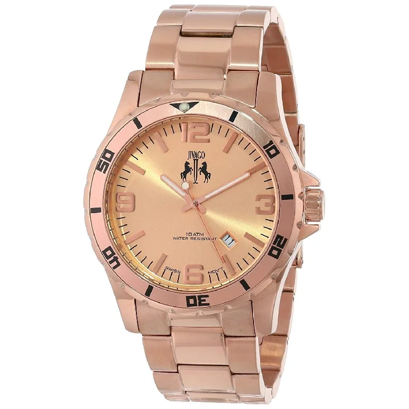 Jivago Men's JV6113 Ultimate Rose Gold-Tone Stainless Steel Watch