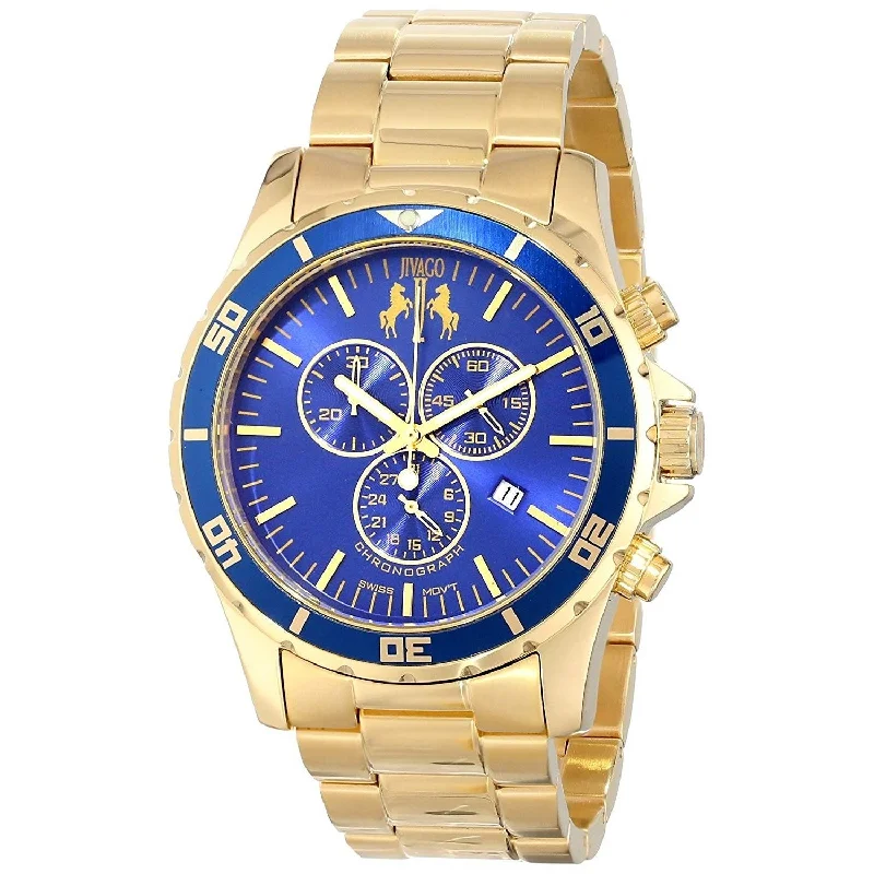 Jivago Men's JV6125 Ultimate Chronograph Gold-Tone Stainless Steel Watch