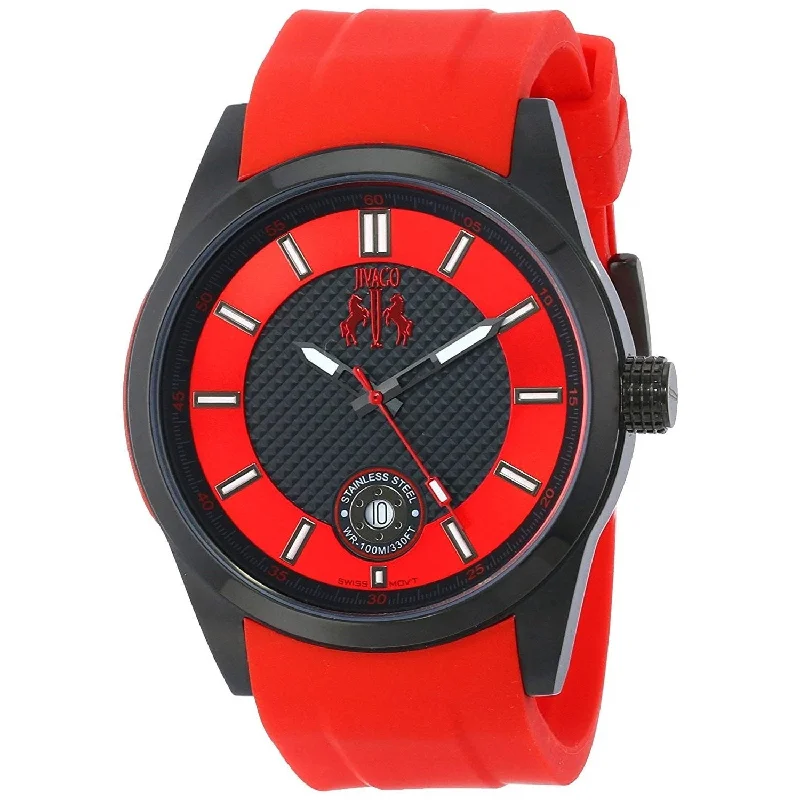 Jivago Men's JV7133 Rush Red Rubber Watch